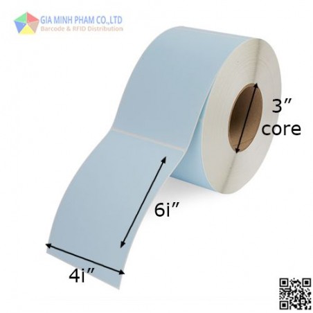Decal màu xanh dương 4inch x 6inch cuộn 50m