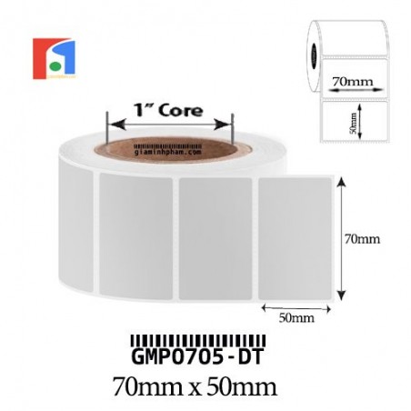 Decal nhiệt 70x50mm cuộn dài 50m